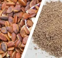 Ground ogbono seeds from Nigeria for international soup markets and catering